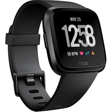 Fitbit Versa Fitness Watch, Black/Black 