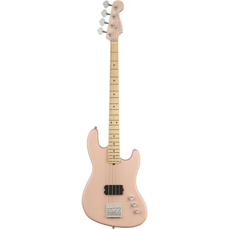 Fender Artist Series Flea Jazz Bass Active Electric Guitar, Maple  Fingerboard, Shell Pink