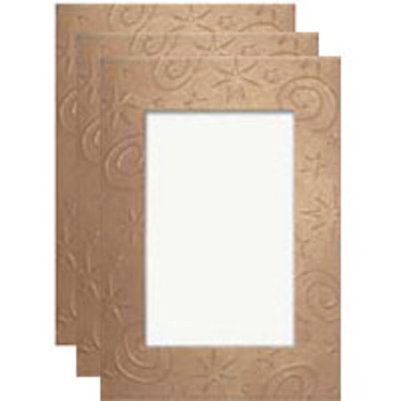 Collectors Gallery Emb Cppr Strs&Swirls Grtng Crds,3Pk