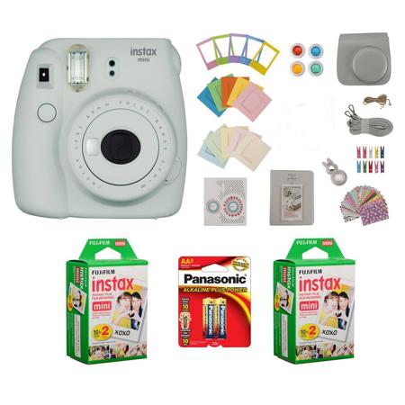 vasthoudend Stier rietje FujiFilm Instax Mini 9 Camera Smoky White W/ 2x Instax Films and  Accessories Kit 16550629 B