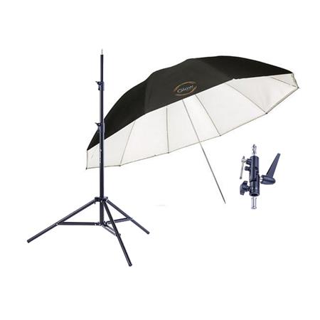 40 Umbrellas & Large Carrying Case Flashpoint 3 Light Strobe Outfit with Stands 