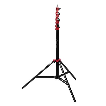 Red, 9.5 Flashpoint Pro Air-Cushioned Heavy-Duty Light Stand 