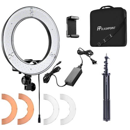 Flashpoint Ring Light Kit 13 42w 5500k Dimmable Led Ring Light Light Stand Carrying Bag For Ring Light And Stand Smartphone Youtube