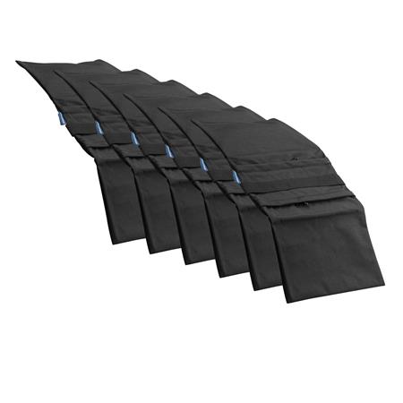 6 Pack Flashpoint Empty Saddle Sandbag 35 lb Capacity, Black Water-Resistant Cordura Nylon - 