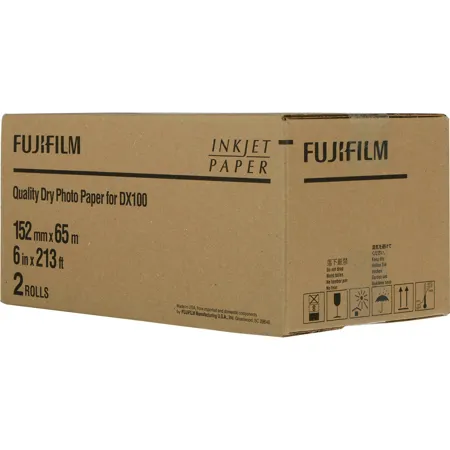 Fujifilm Quality Dry Photo Paper for Frontier-S DX100 Printer, 2-Pack Glossy 6"