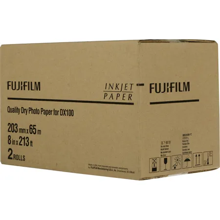 Fujifilm Quality Dry Photo Paper for Frontier-S DX100 Printer, 2-Pack Glossy 8"