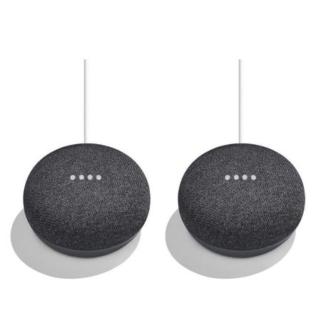 google home mini charcoal 2 pack