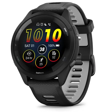 時計 GARMIN Forerunner 265 Black 010-02810-40 Garmin Forerunner 265 Multisport GPS Smartwatch, Black/Powder Gray