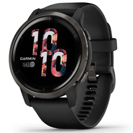 Garmin Venu 2 45mm GPS Smart Watch, Black/Slate 010-02430-01 - Adorama