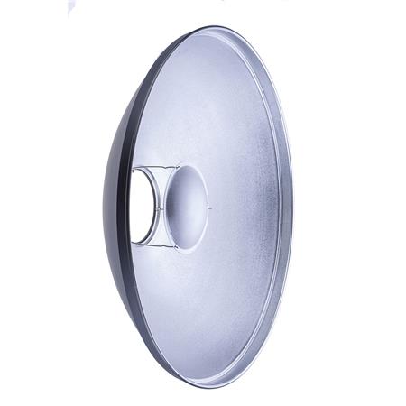 White Interior Beauty Dish with Grid Diffuser Cap Interchangeable Fitting 