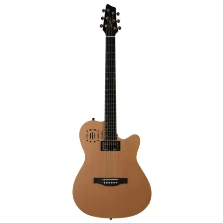 Godin A6 Ultra Acoustic Electric Guitar with Bag, Natural Semi