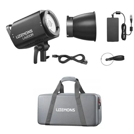 Godox Litemons LA200R RGB LED Monolight Travel Kit, Black LA200R