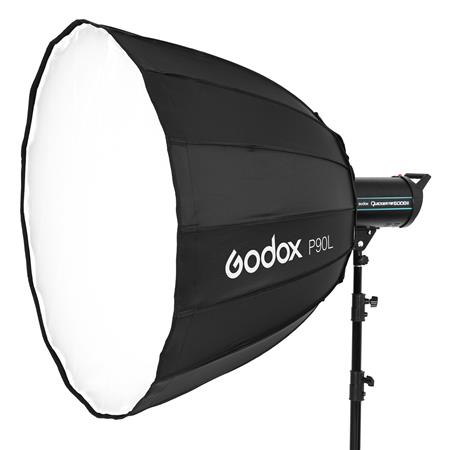 Godox P90L Softbox 90cm profunda parabólica Plata Godox Fit modificador de luz 