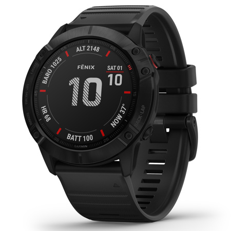 Garmin fenix 6X Pro Edition Multisport GPS Smartwatch, Black with Black  Band 010-02157-00