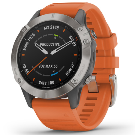 fenix 5 plus sapphire titanium orange
