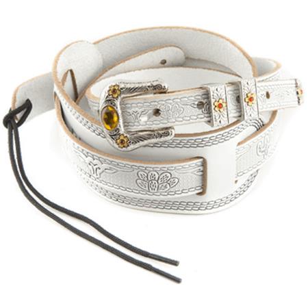 Gretsch Leather Vintage Syle Guitar Strap in White
