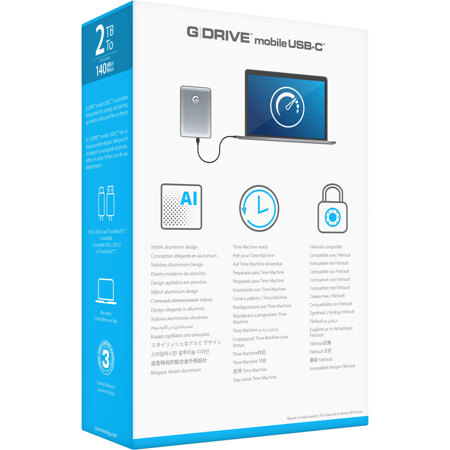 G Technology 5tb G Drive Mobile Usb C 3 1 Gen 1 External Hard Drive Space Gray 0g