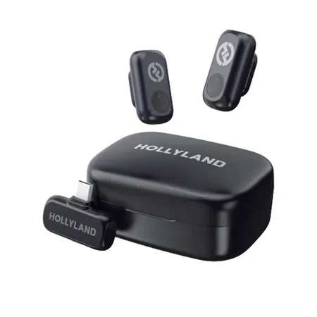 HOLLYLAND ワイヤレスイヤフォン ブラック Hollyland LARK A1 2.4GHz 2-Person Wireless Duo Lav Mic System with