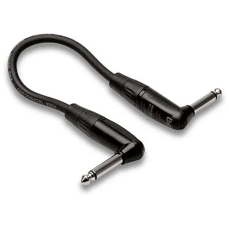 Hosa Technology Hosa Pro 18" Guitar Patch Cable, REAN Right-Angle to Right-Angle
