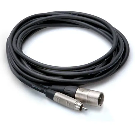 Hosa Technology Hosa Unbalanced RCA Male to 3-Pin XLR Male Audio Cable, 3'