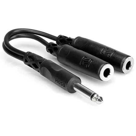 Hosa Technology Hosa 6in Mono 1/4in Male to 2 Mono 1/4in Female Y-Cable