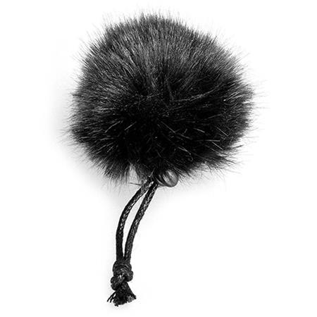 CoMica Furry Outdoor Microphone Wind Muff for Compact Lapel Lavalier Mics Black