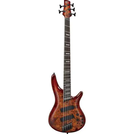 Ibanez SRMS805 Multi Scale 2018 5-String Bass Guitar, Brown Topaz