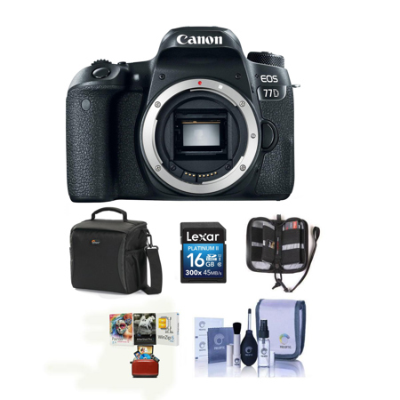 Canon EOS 77D DSLR Body - with Free Mac Accessory Bundle