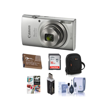 Canon PowerShot ELPH 180 Digital Camera (Silver) 1093C001