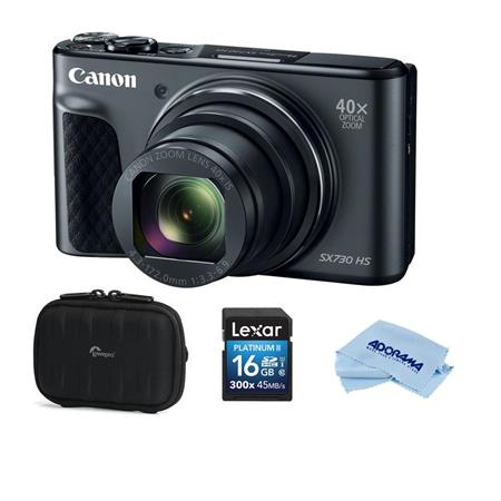 Canon PowerShot SX730 HS Digital Camera, Black - With Accessory Bundle