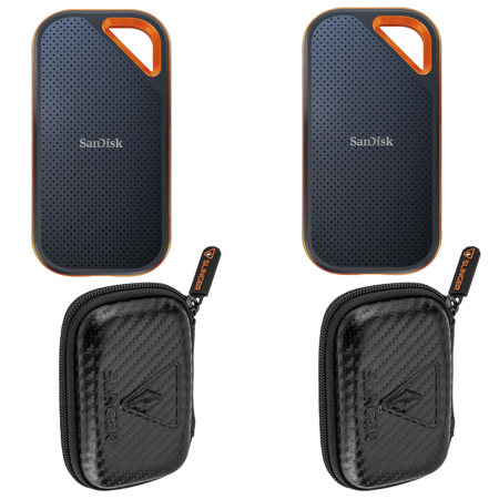 SanDisk 2 Pack 4TB Extreme PRO Portable SSD V2 with Case