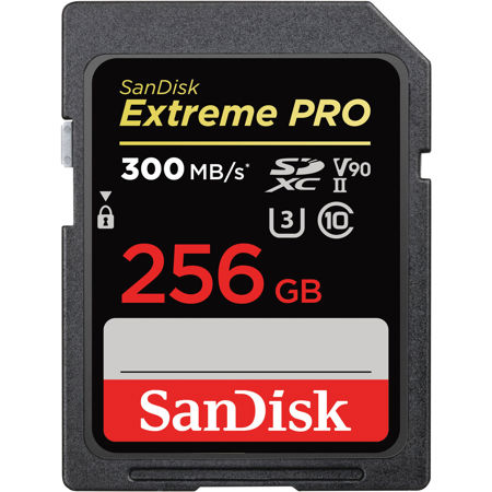 SanDisk 256GB Extreme PRO UHS-II SDXC Memory Card, 300MB/s Read