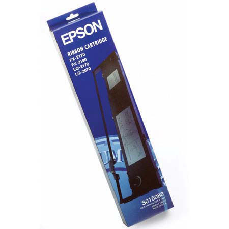 Epson S015086 Black Fabric Ribbon Cartridge, for FX-2170 ...