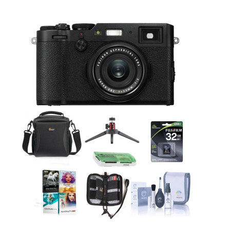 Fujifilm X100F 24.3MP Camera, Fujinon 23mm f/2 Lens, Black With Free Acc Bundle
