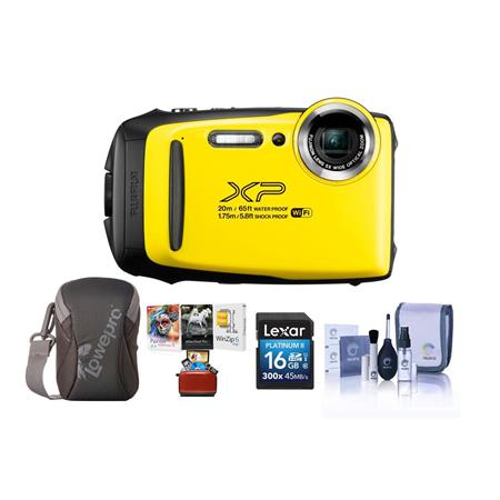 Fujifilm FinePix XP130 Digital Camera, Yellow With Free Mac