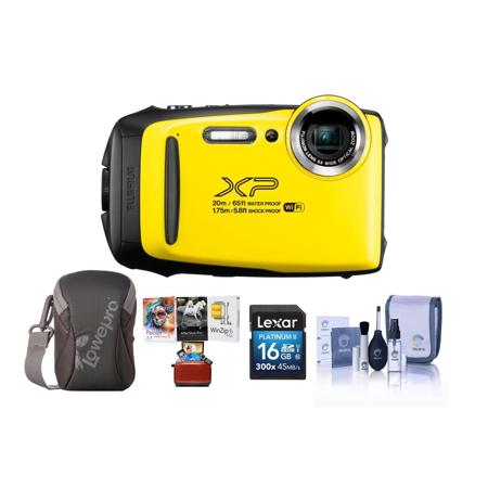 Fujifilm FinePix XP130 Digital Camera, Yellow With Free Mac
