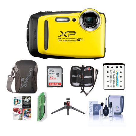 Fujifilm FinePix XP130 Digital Camera, Yellow With Premium Bundle