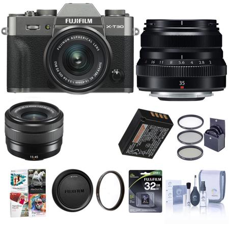 Fujifilm X T30 Mirrorless Charcoal Camera W Xc 15 45mm F 3 5 5 6