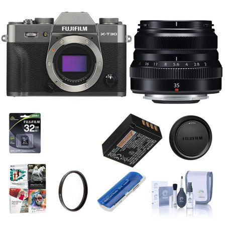 Fujifilm X T30 Mirrorless Camera Charcoal Silver With Fuji Xf 35mm