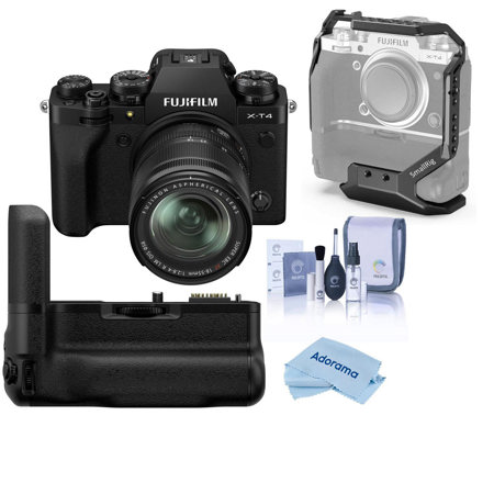 Fujifilm X-T4 Camera with XF 18-55mm f/2.8-4 R LM OIS Lens,Black W/Battery Grip