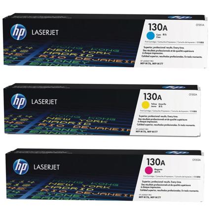 HP 130A Color LaserJet M177 Cyan Yellow / Magenta MFP Toner Cartridge CF351A 353