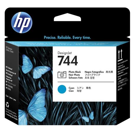 HP 744 Photo Black/Cyan Printhead, 4 pl Ink Drop F9J86A