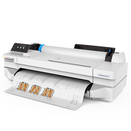 Hp Designjet T100 Wireless Plotter Printer 24 With Mobile Printing 5zy56a 5zy56a