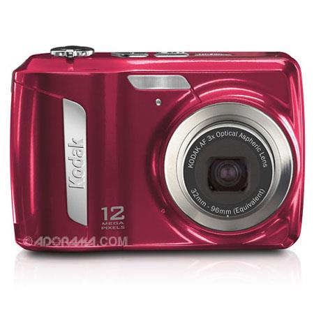 Kodak EasyShare C143 12 Megapixels Digital Camera with 2.7in Color LCD Screen, 3x Optical Zoom Lens, 640 x 480 30fps Video   Red 1849637