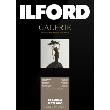Ilford GALERIE Premium Duo Matte Inkjet Photo Paper, 200 gsm, 13x19", 50 Sheets