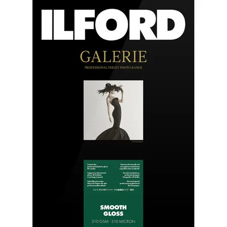 Ilford GALERIE Prestige Smooth Gloss Inkjet Paper,310 gsm,8.5x11",30 Sheets