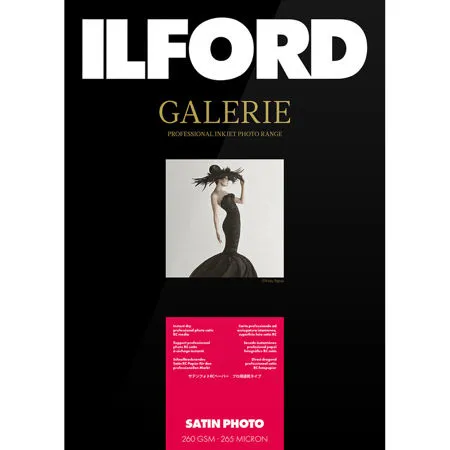 Ilford Galerie Satin Photo Paper, 260gsm, 5 x 7", 100 Sheets