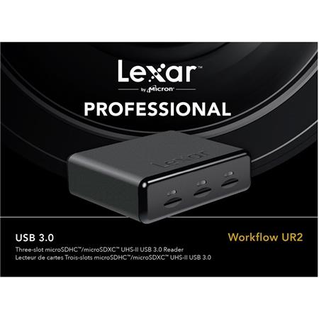 3 Slots Lexar lrwu r2tbeu workflow Professional MicroSD Reader UR2 