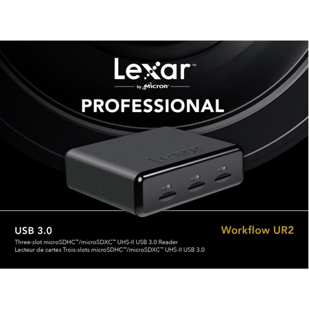 3 Slots Lexar lrwu r2tbeu workflow Professional MicroSD Reader UR2 