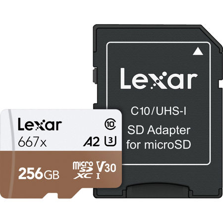 Lexar 256gb Professional 667x Class 10 Uhs I Microsdxc Memory Card